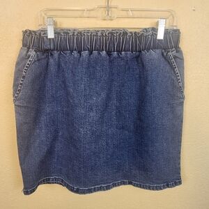 O'Neill Blue Denim Pull-On Mini Skirt Large (5402)